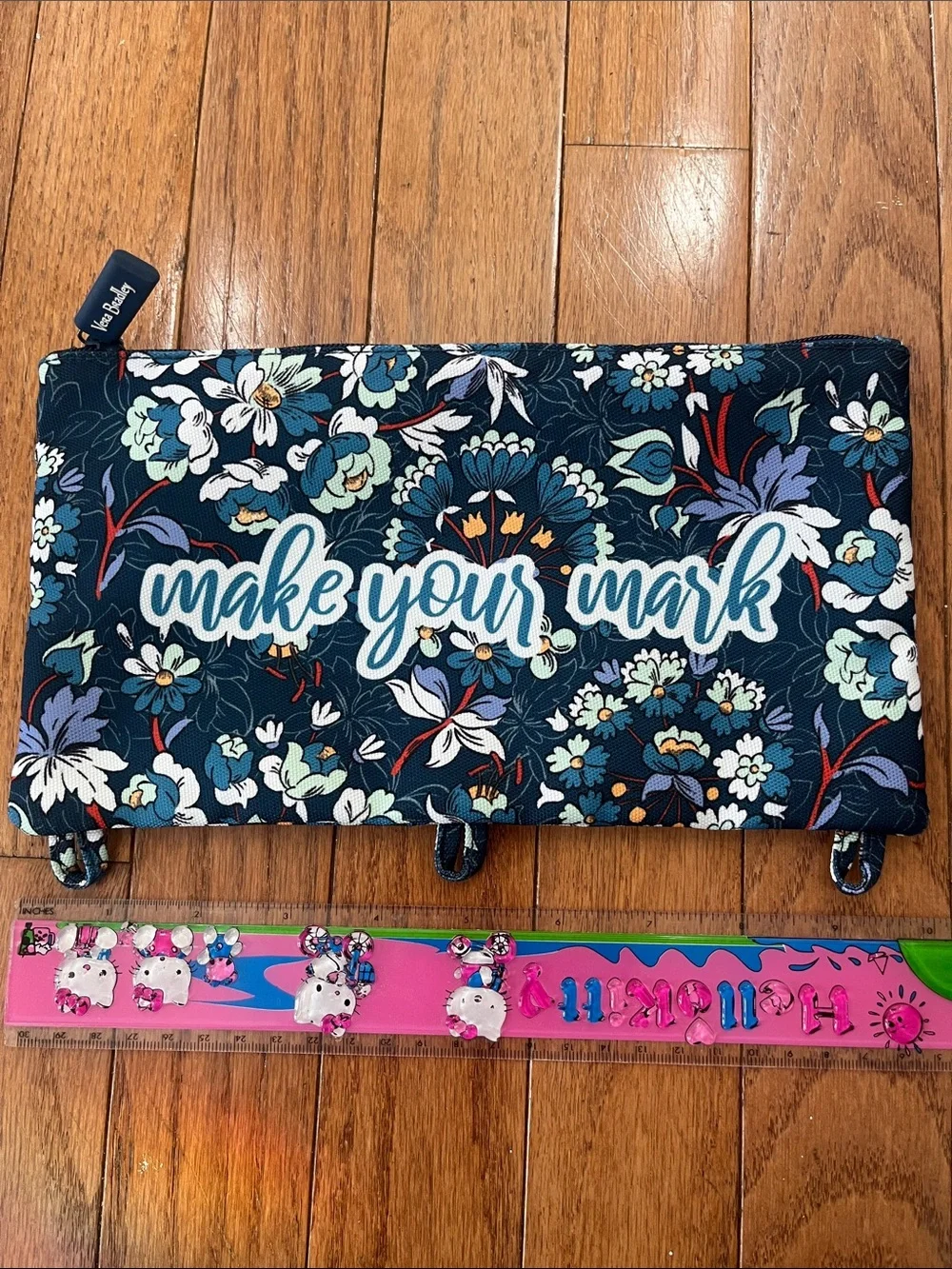 Vera Bradley Navy Floral 'Make Your Mark' Cosmetic Pouch